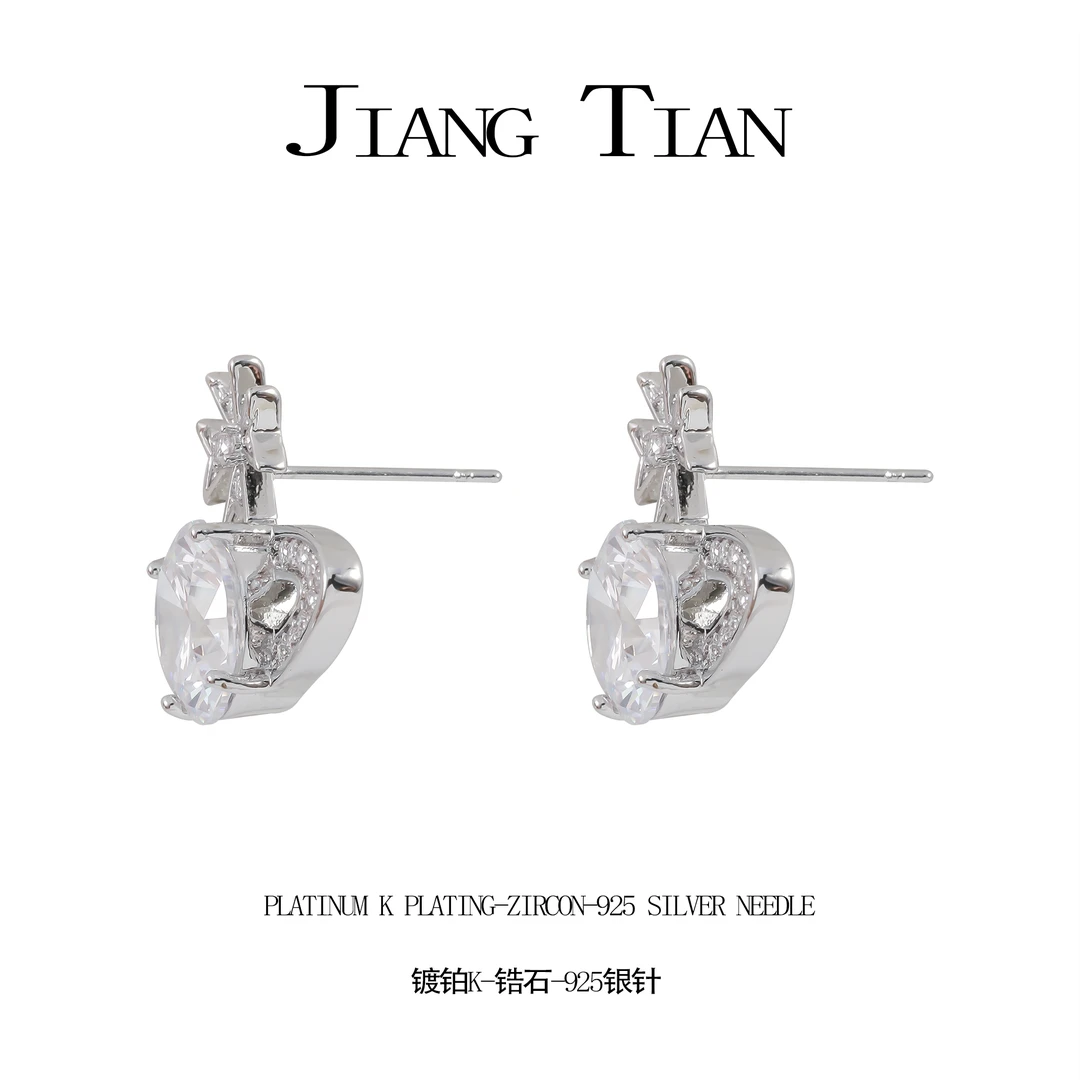 铜合金锆石耳饰 宇宙气质时尚百搭耳钉  3070