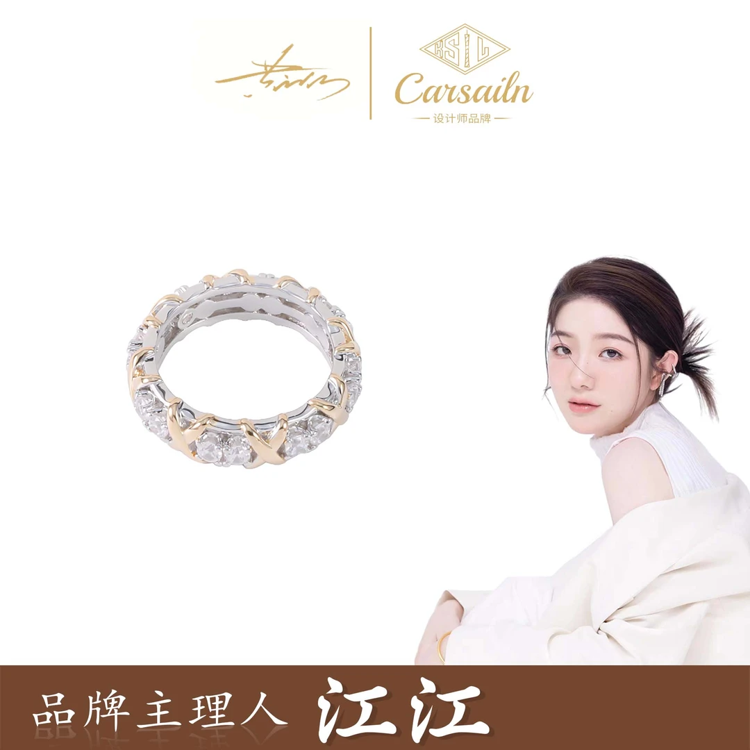 铜合金锆石戒指 CNC精工 十六石戒指  R054