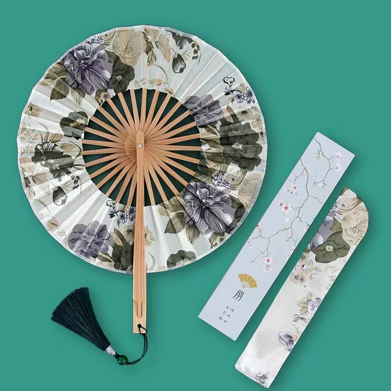 可折叠古风小圆扇女士风车扇中国风复古小扇子