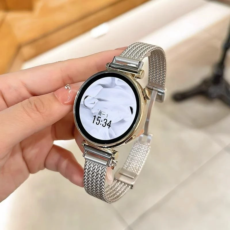 适用GT6/Watch5/5/女款41/42MM手表带磁吸款18MM折叠扣小蛮腰气质