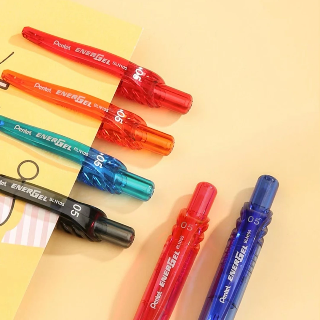 pentel/派通进口BLN105速干浓墨彩杆中性笔 0.5