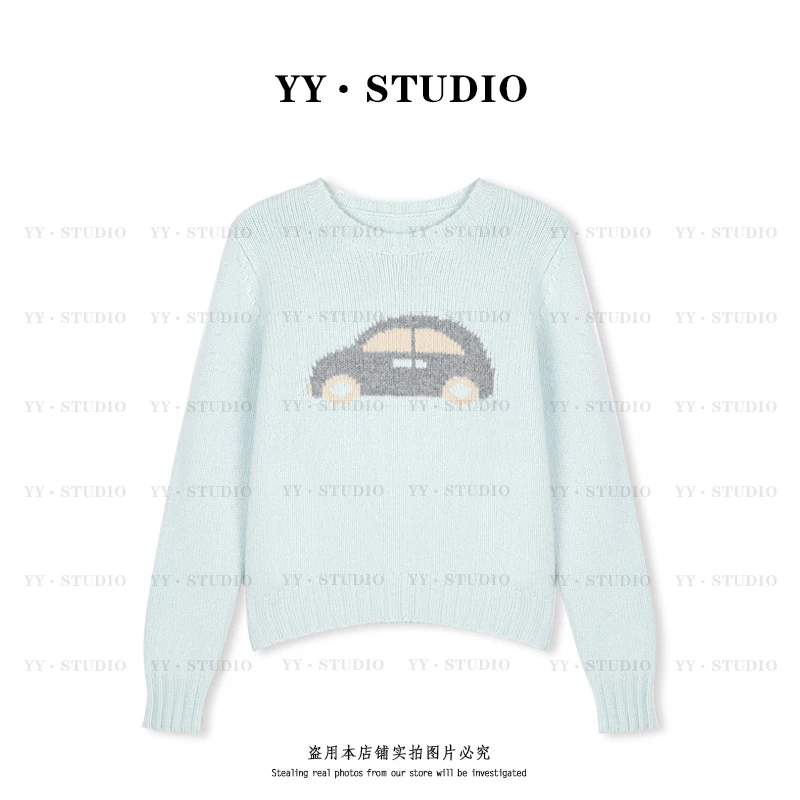 【YANYAN】秋冬新款圆领小汽车毛衣长袖YY-7376