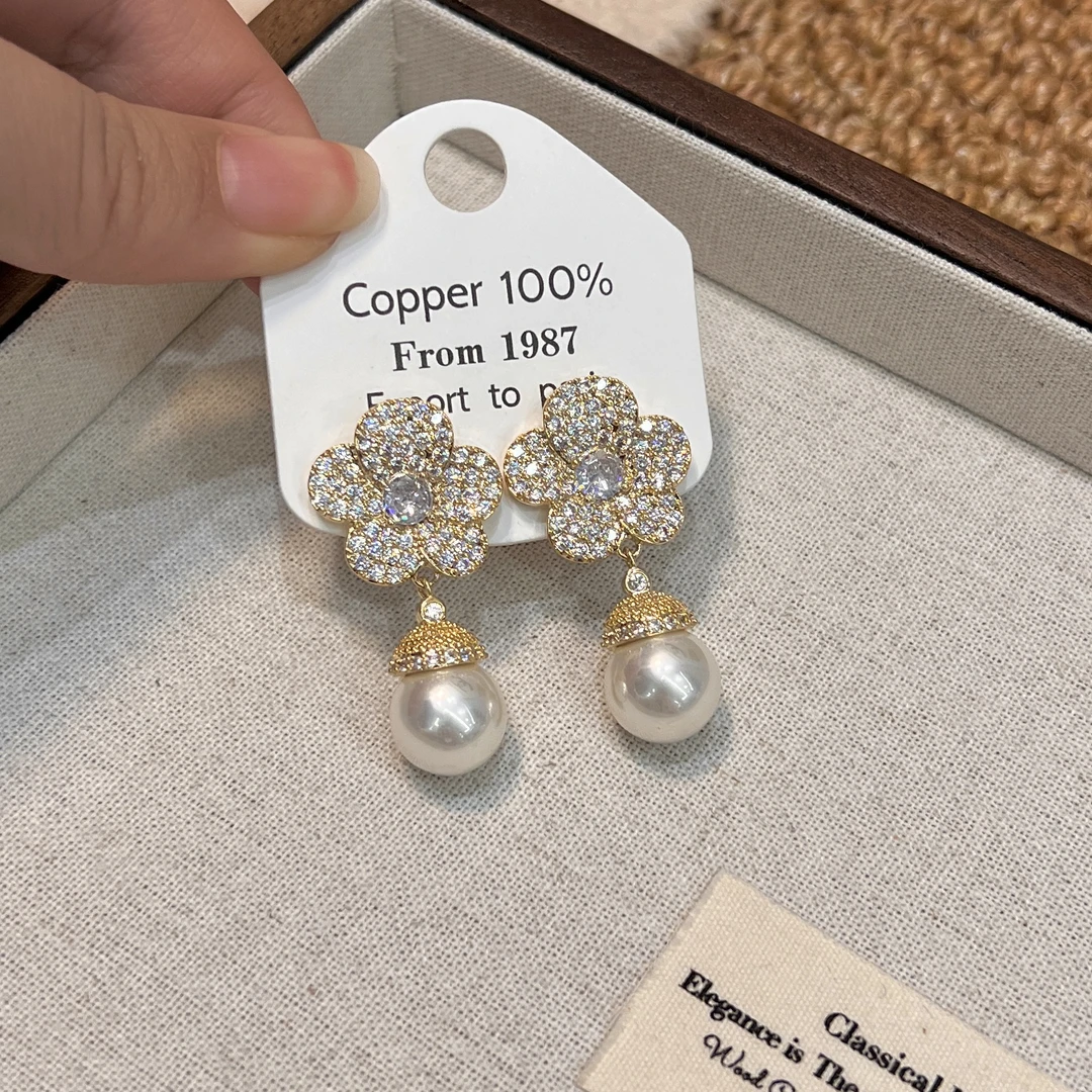 铜合金耳饰 C761气质百搭时尚精致耳环