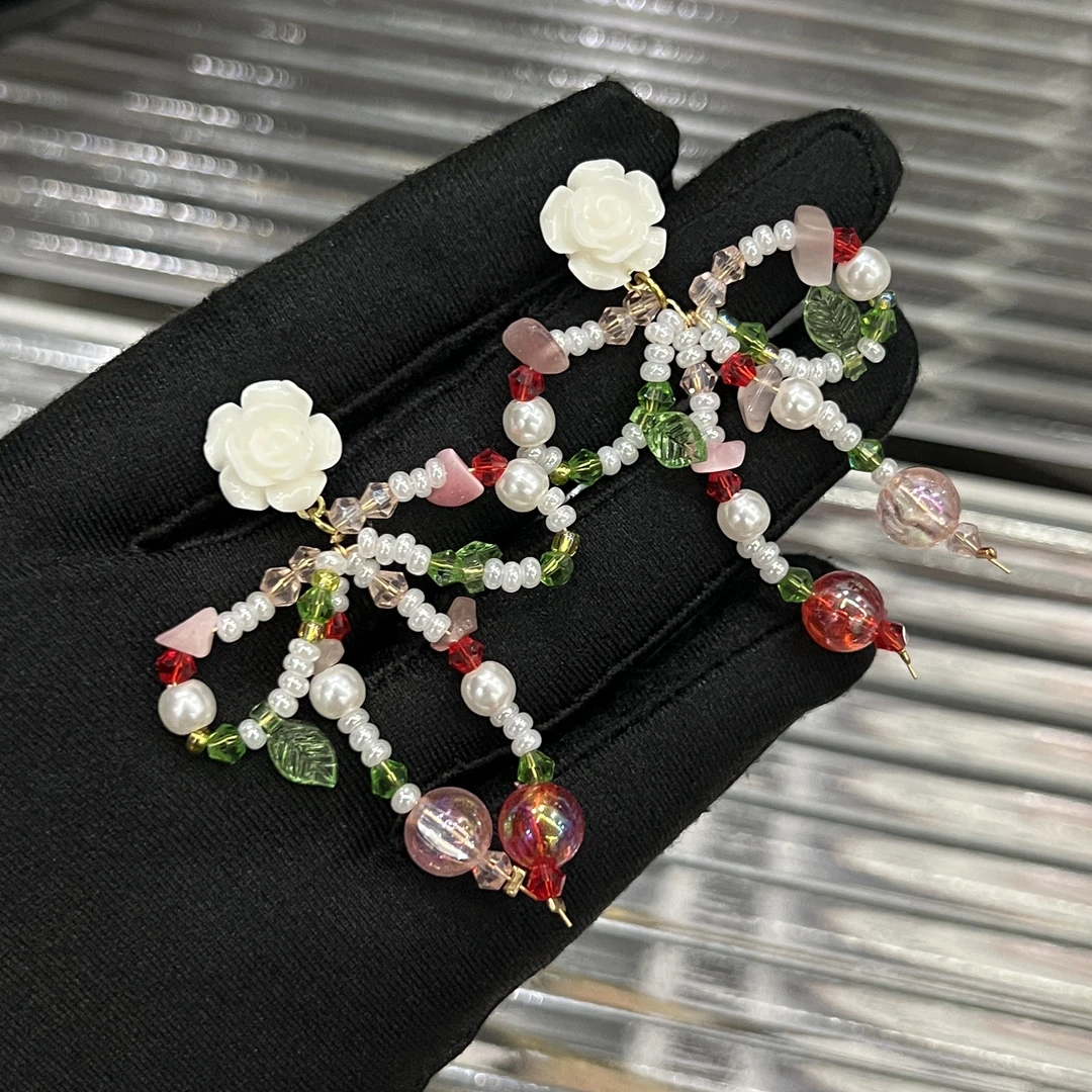 非金属耳饰 B625设计感百搭气质小众轻奢甜美清新长款耳环