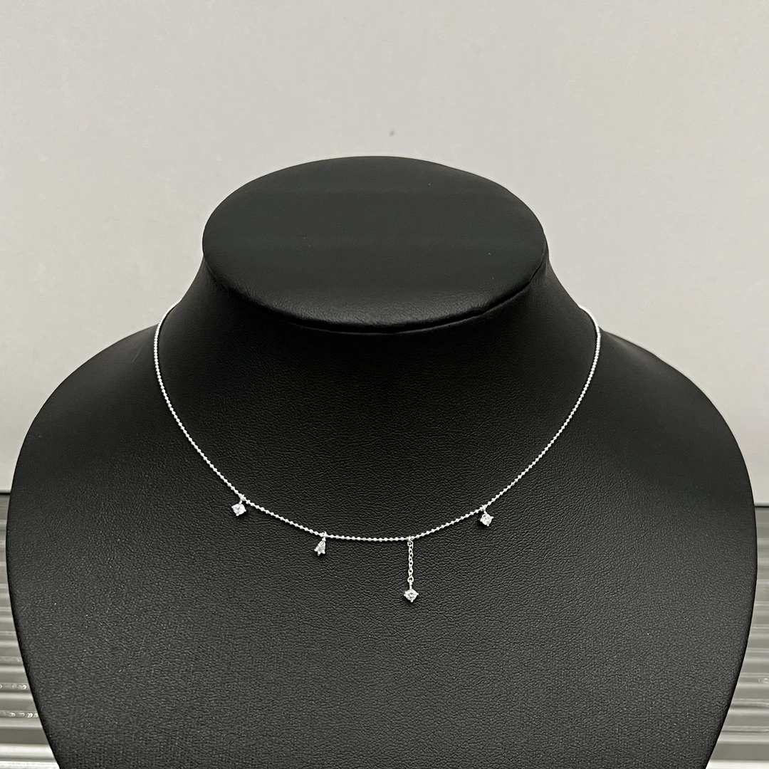 铜合金项链 C162时尚简约小众百搭气质银色项链