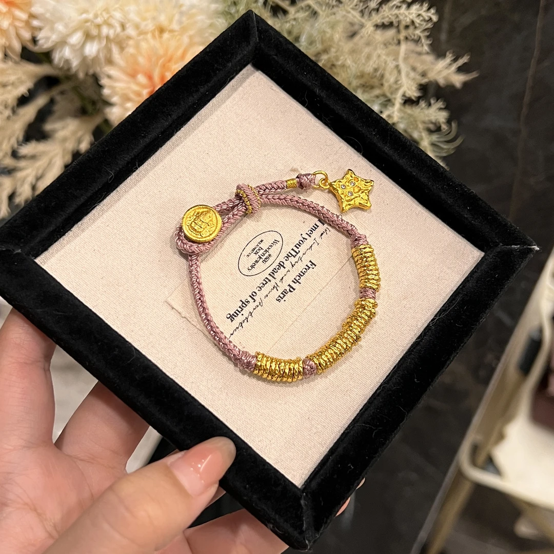 铜合金布艺手链 C27时尚气质手编绳编情侣手绳手链