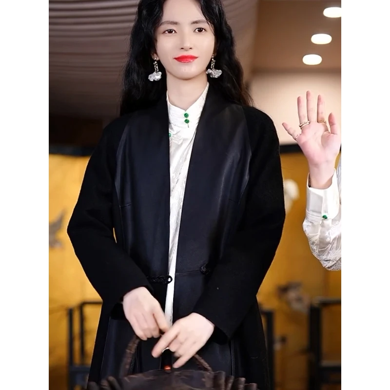 复古日记中国风秋季新品气质中式女装长袖风衣外套中国风23HY071