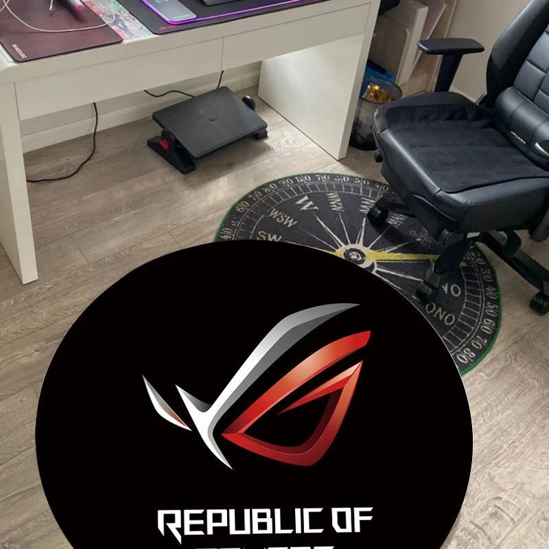 电竞椅地垫地毯地垫圆型家用凳子网吧电竞房电脑椅圆形地毯可定制