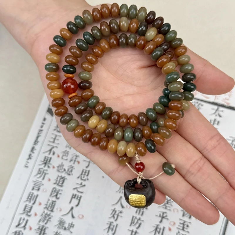 【迷你敦煌】新品缅甸料6*9菩提手串老籽文玩菩提