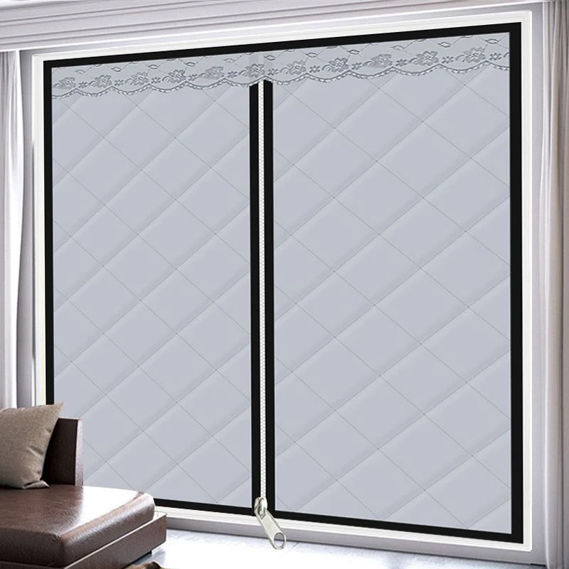 冬季家用保暖棉窗帘超厚防寒密封窗户挡风卧室隔断保温防风保温膜