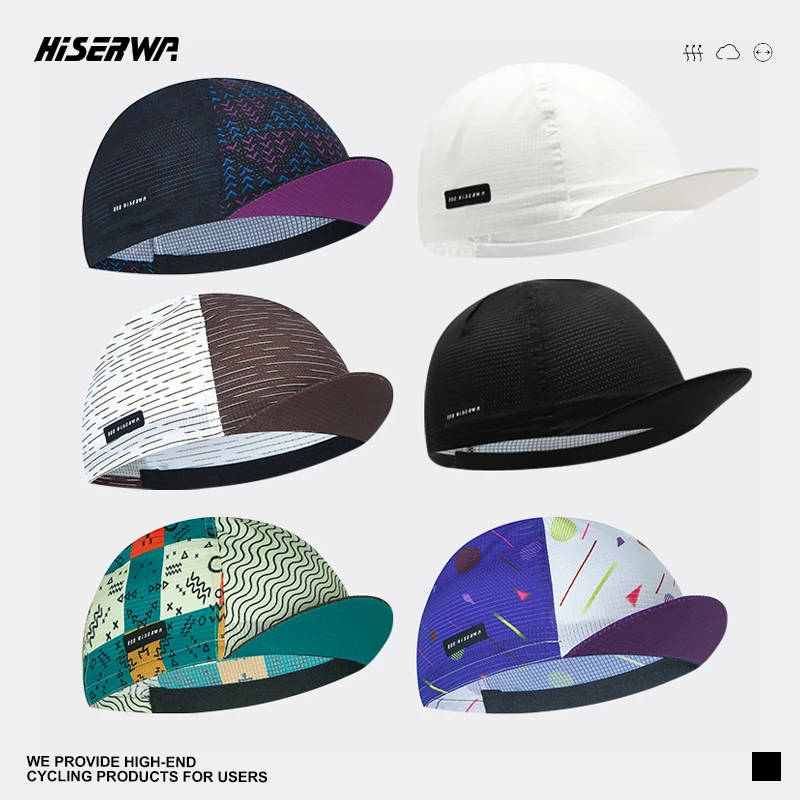 HSW骑行小帽上下翻折透气防晒帽子男女款公路车头盔梭织内衬小帽