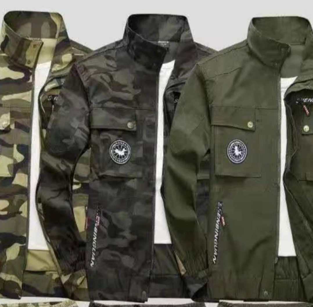 新810春秋款弹力迷彩工作服