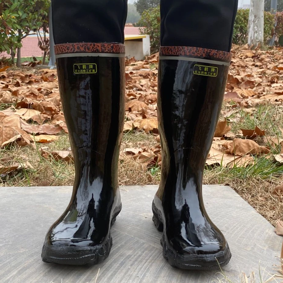 飞鹤正品雨鞋橡胶耐磨胶靴矿工靴男士防水长筒软底水鞋高筒