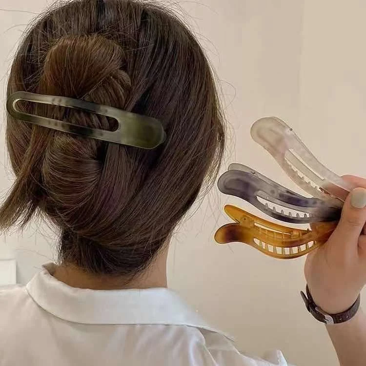 简约韩式发夹女网红后脑勺大号鸭嘴夹抓夹头饰盘头发抓夹旅行好物
