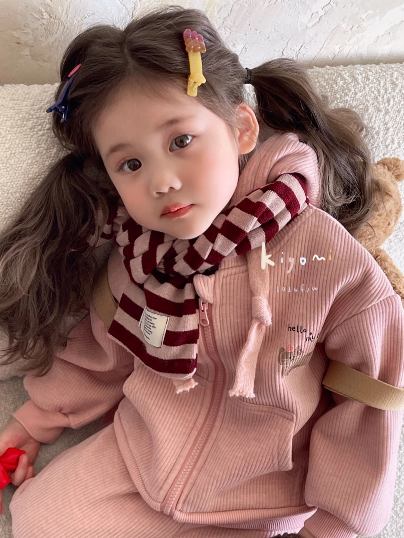 【原创设计品牌】ka&kids 1079儿童秋冬加绒开衫外套卫衣拉链外套