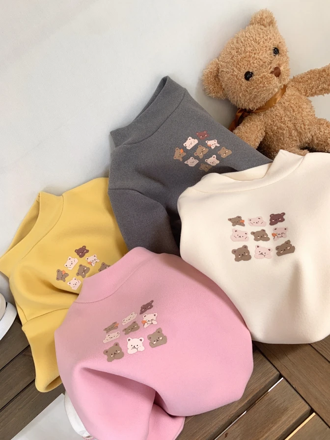 xg·kids品牌定制男女童童装 9063秋冬季新品加厚一加绒打底衫