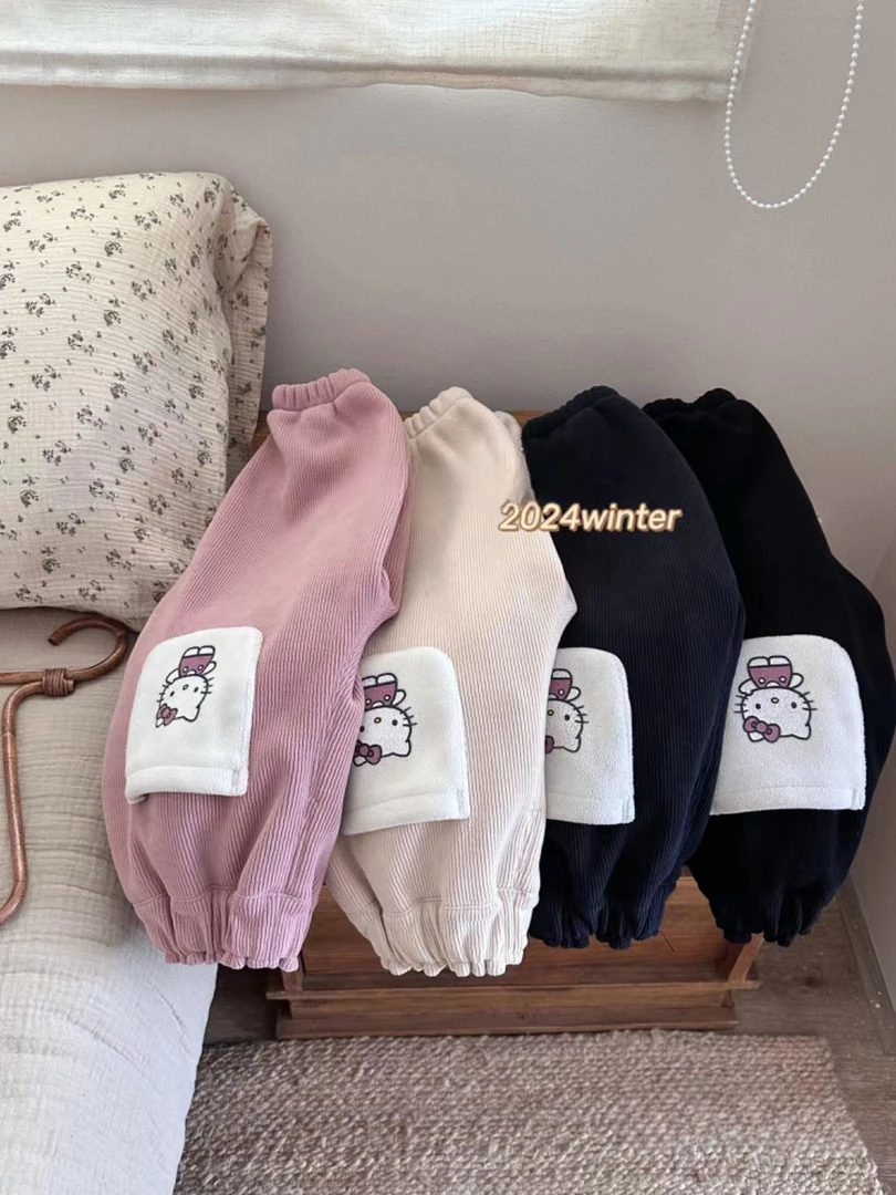 【原创设计品牌】ydd&kids 6073秋季新品女童时尚卫裤针织棉休闲裤