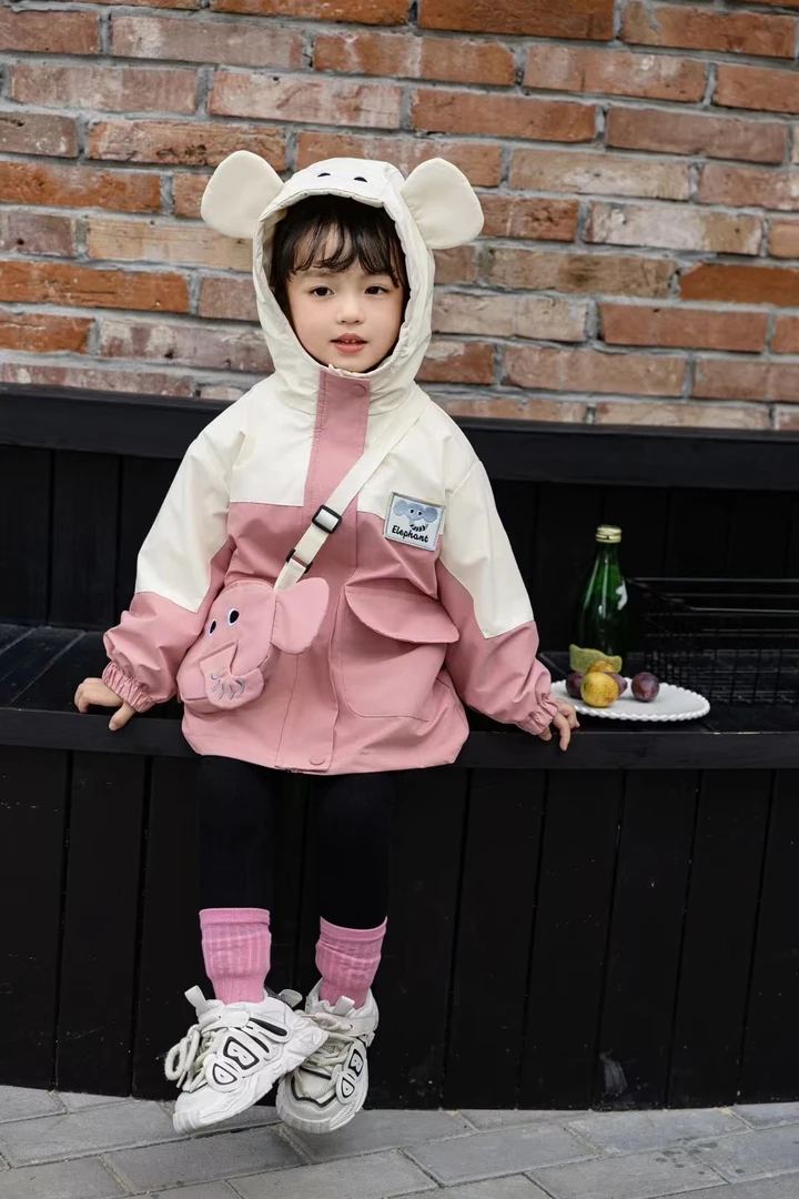 【实体商场品牌】jz&kids 6059深秋冬系列夹棉冲锋衣加厚保暖外套