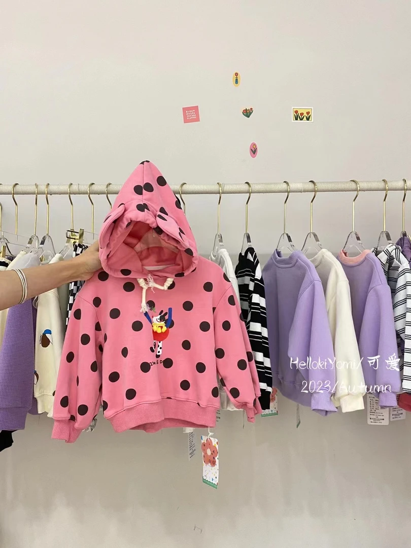 【实体商场品牌】ad&kids 9082设计风秋季女童卫衣上衣