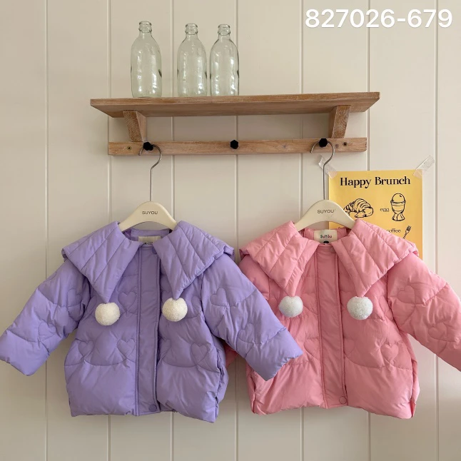 sy&kids 7026品牌设计款冬季羽绒服女童时尚可爱中长款羽绒服外套