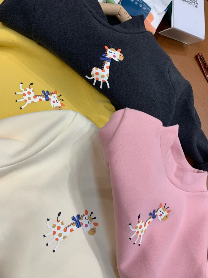 xg·kids品牌定制男女童童装 9060秋冬季新品加厚一加绒打底衫