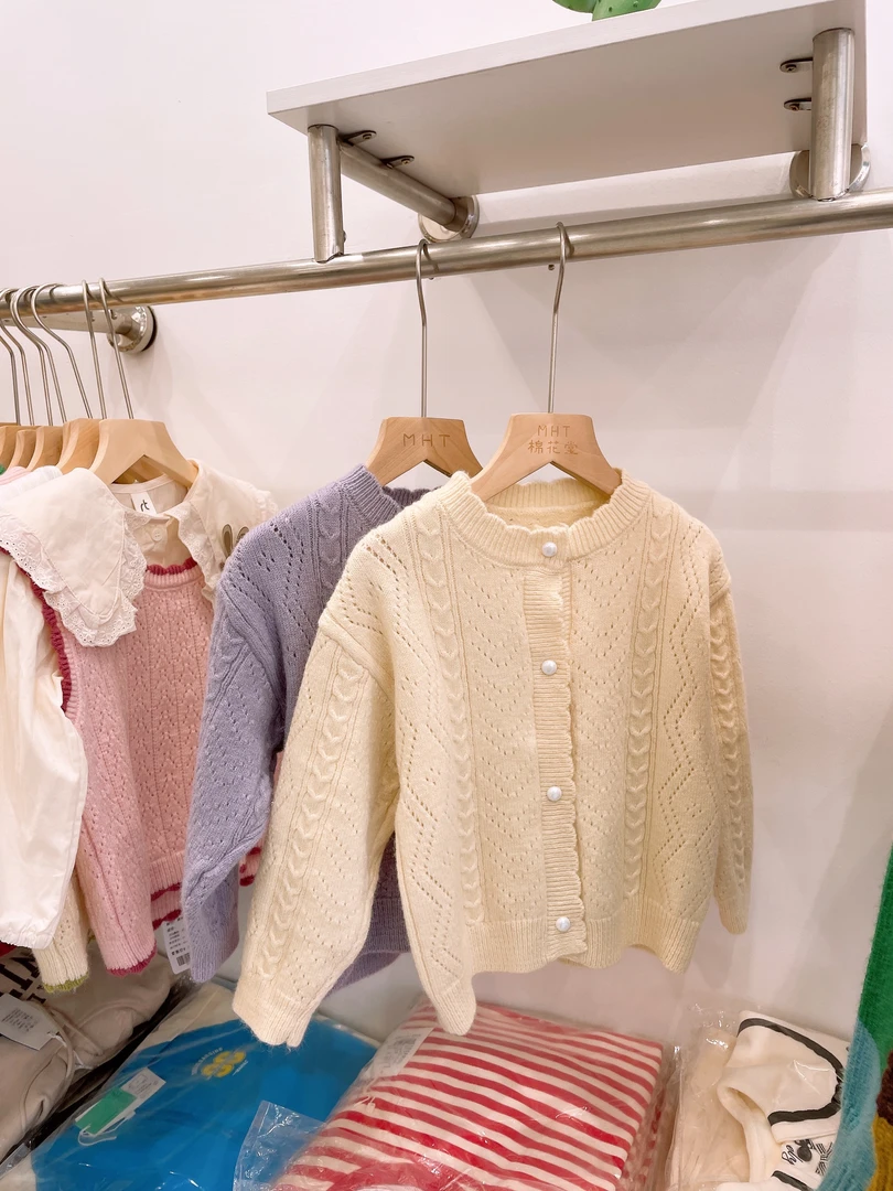 xtsd·kids品牌女童童装 805春季新品公主风毛衣开衫毛线外套