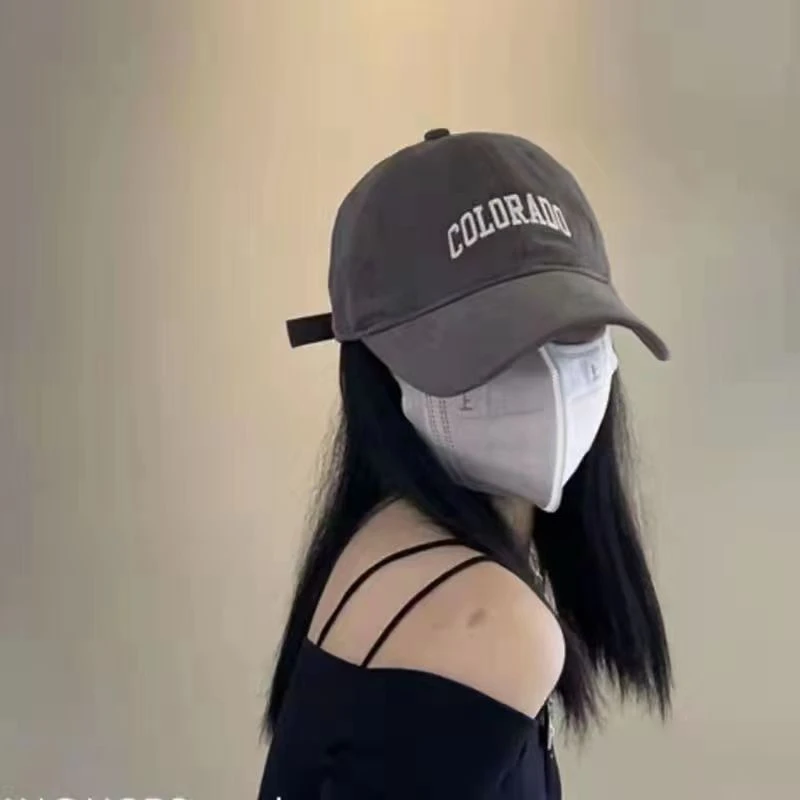 韩版棒球帽帽子百搭显瘦美式刺绣加大加深棒球帽软顶休闲显脸小is