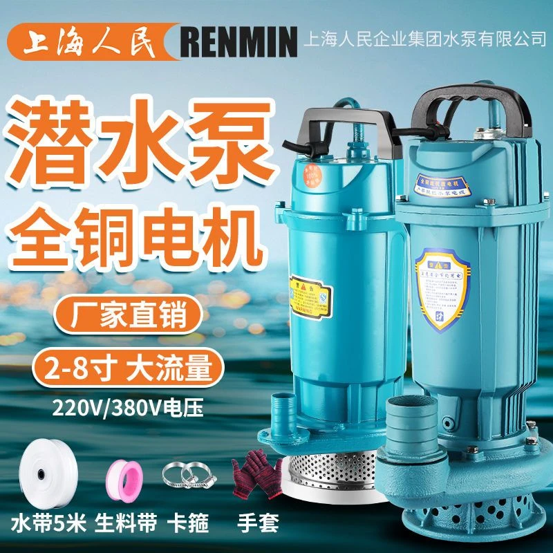 人民220V380V清水泵泵高自动自动抽水泵220v家用高压水泵抽水机