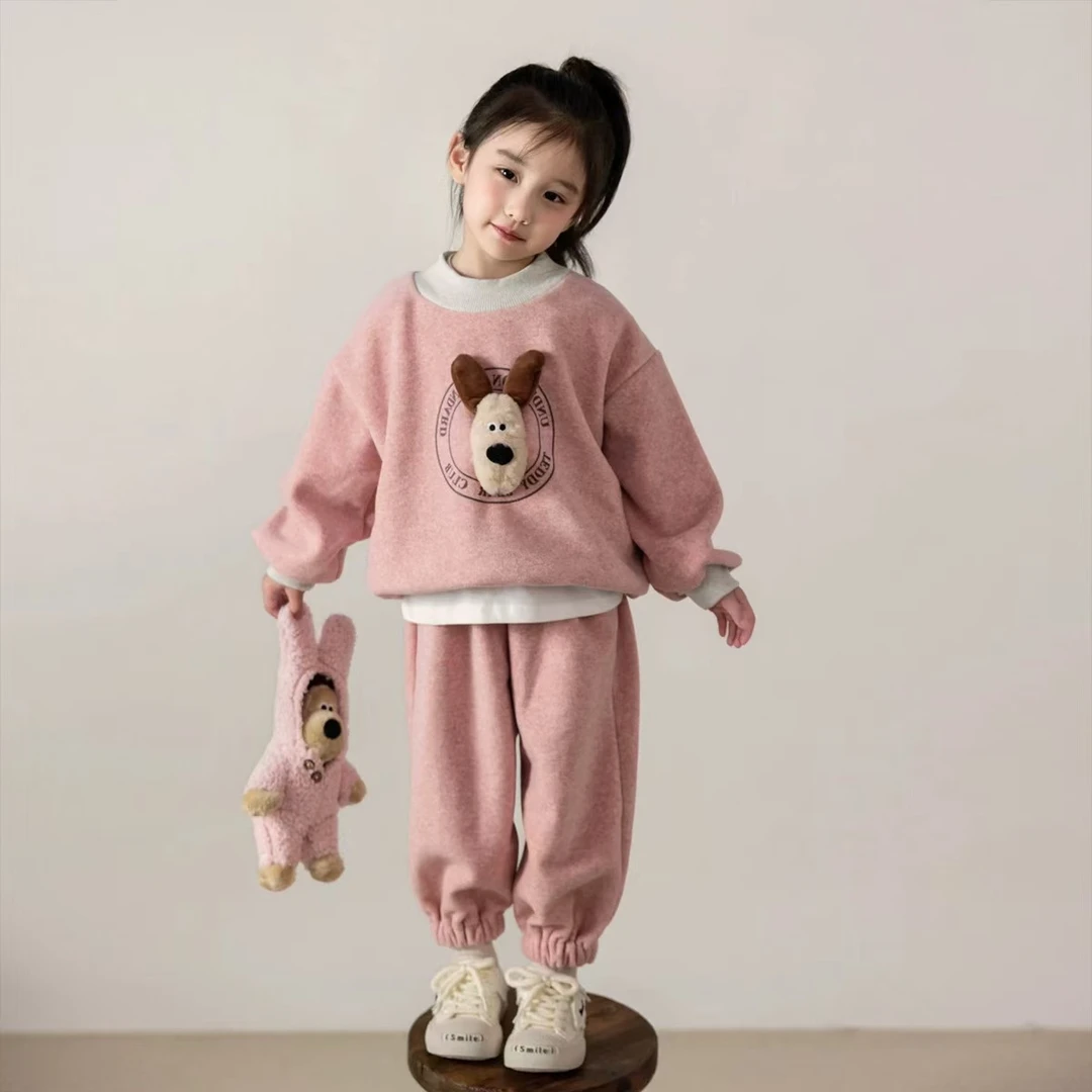 A-Y59女宝新款加绒运动套装