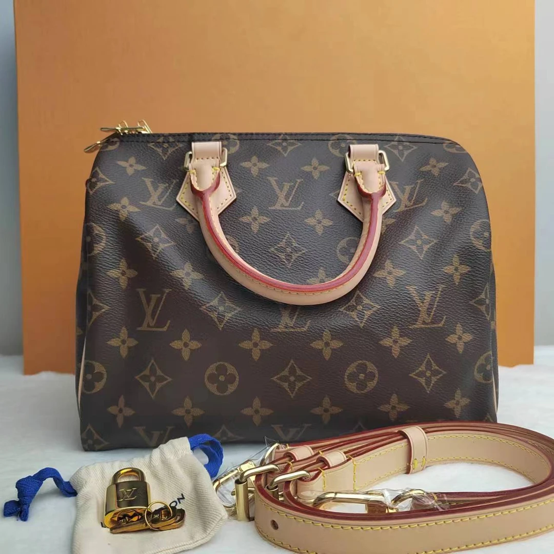 99新 LouisVuitton/路易威登 speedy 25肩带 芯片款 801863