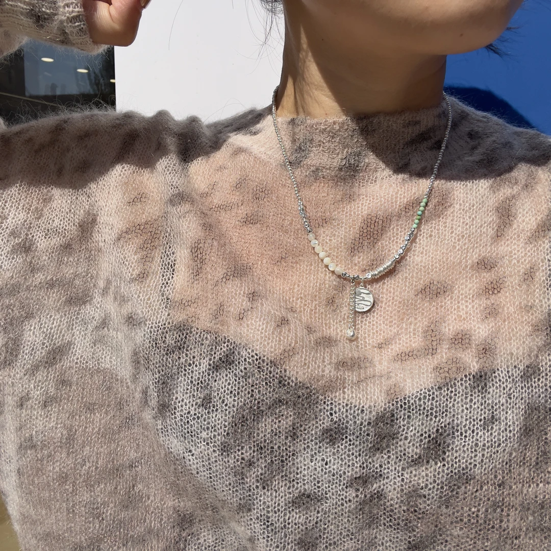坠链均925银 项链 牧源 设计款 手工拼接百搭 项链