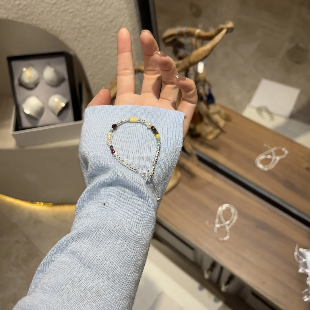 925银手链 手链 人间喜宝 秋冬新款 手工彩色 手链