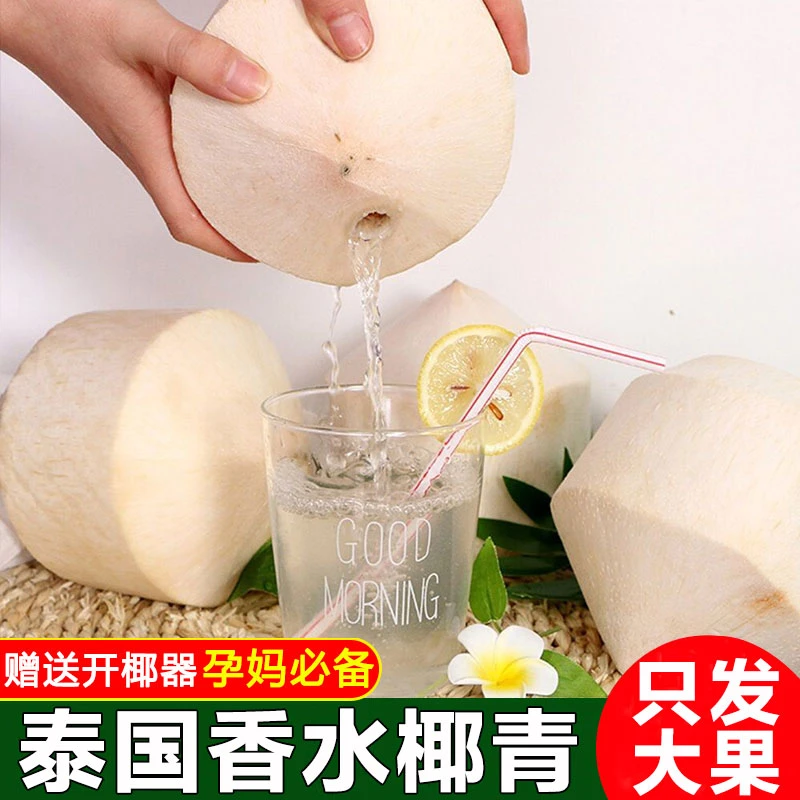 正宗泰国进口香水椰青2个福利装当季孕妇新鲜营养水果单果800g装