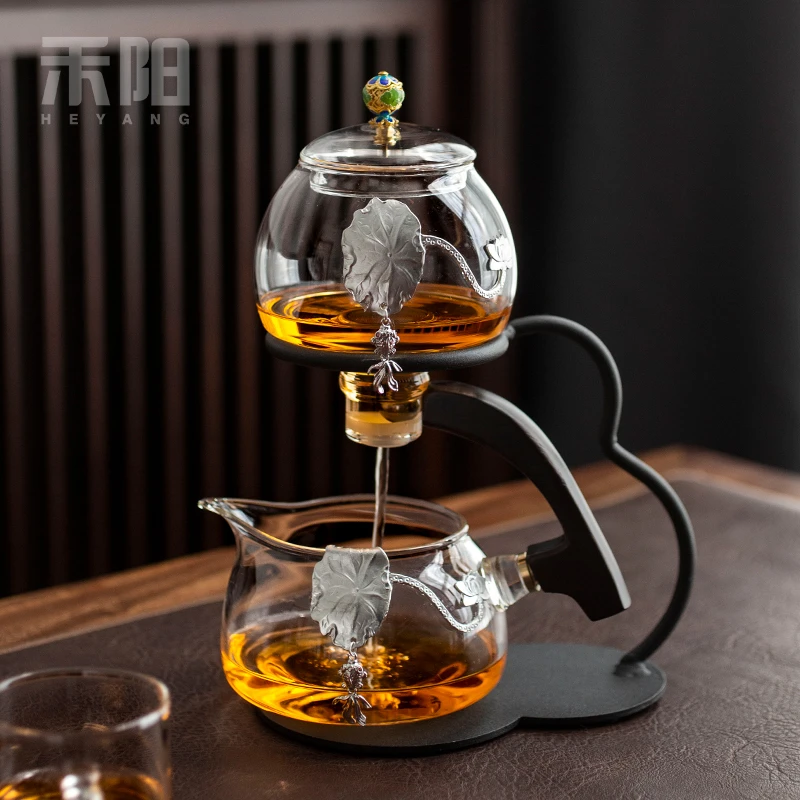 云珑半全自动茶具功夫懒人茶具套装家用玻璃简约磁吸泡茶壶
