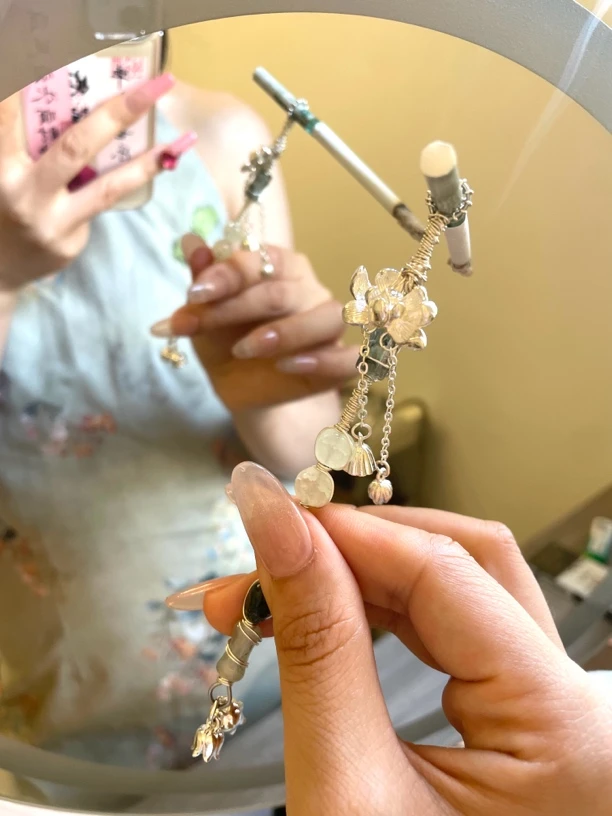 手作烟托｜天青色等烟雨新中式清冷感国风烟托烟夹防止手指变黄