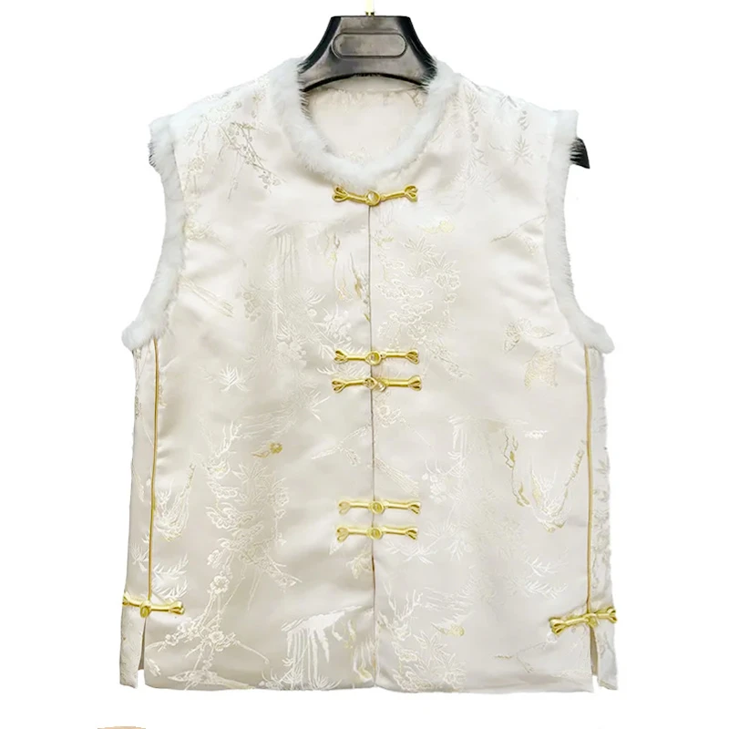 新中式加棉马甲女轻国风马夹唐装马甲高级感2025秋冬新中式马甲