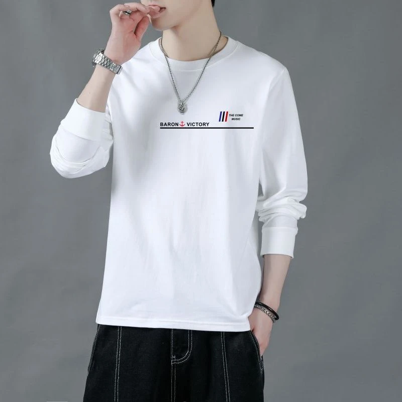 2024秋季新款返潮复古穿搭纯棉卫衣圆领印花宽松落肩休闲百搭