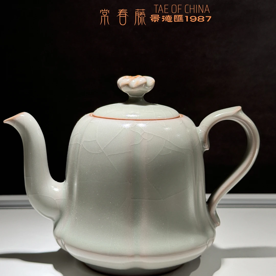 柏采 窑汝窑茶具冰裂纹瓷器HR-163BX(四代)茶壶泡茶器冰裂釉陶瓷