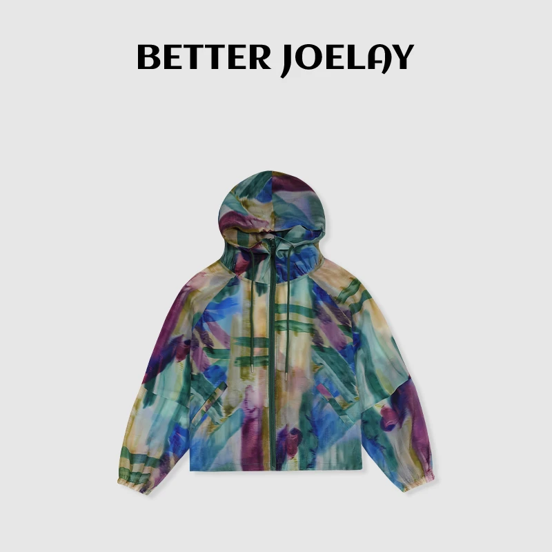 BETTER JOELAY -【油画世界】连帽防晒衣时尚百搭休闲宽松Z0511