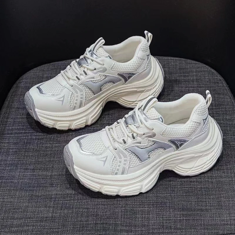 【保国女鞋】网面巴黎旧刊增高厚底休闲运动老爹鞋（8395）