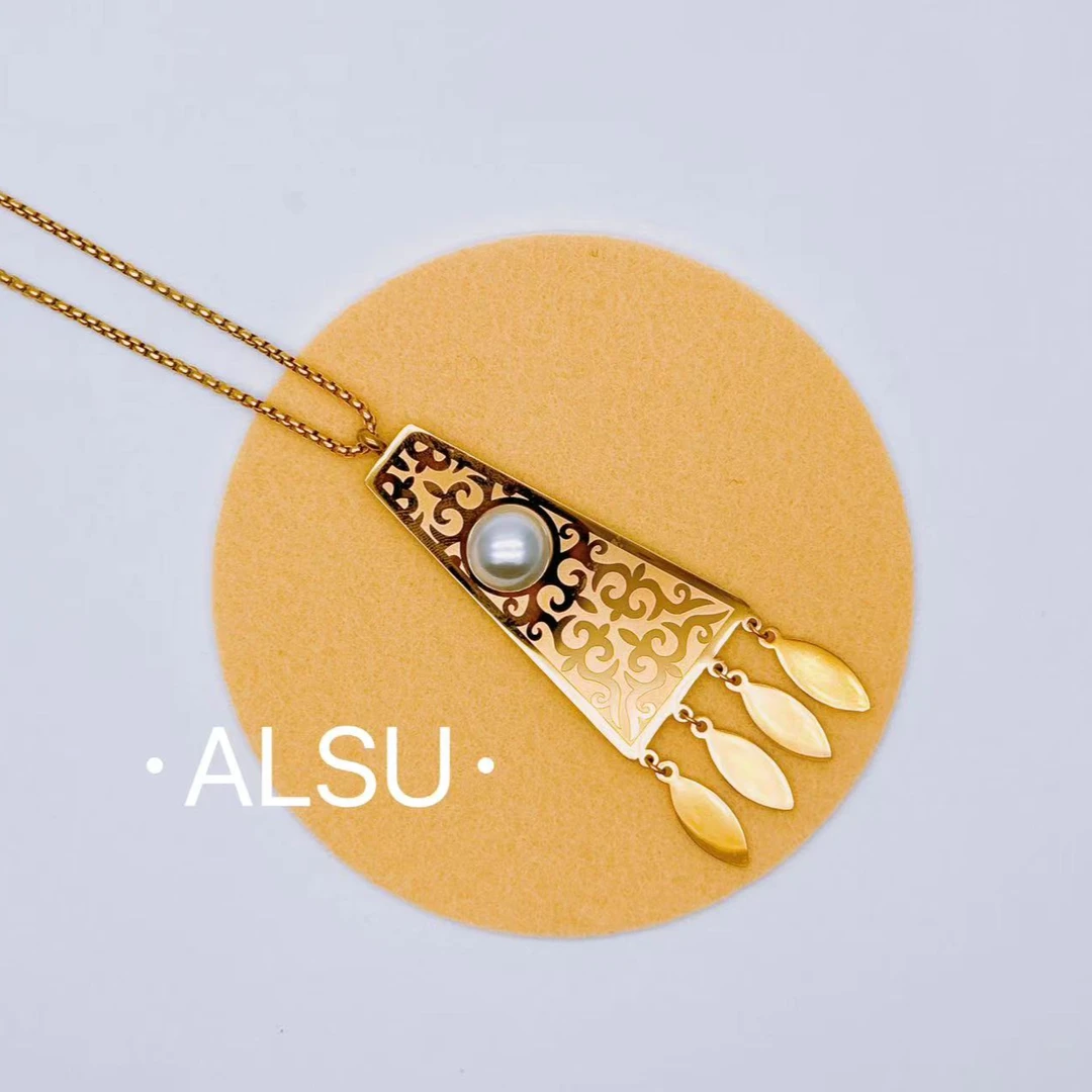 ALSU原创经典民族风轻奢风毛衣链 个性简约时尚新款百搭