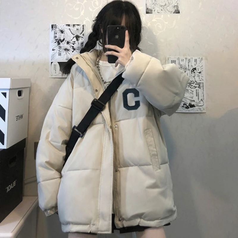 日系棉服少女冬装2023新款初中高中学生棉袄加厚保暖棉衣外套