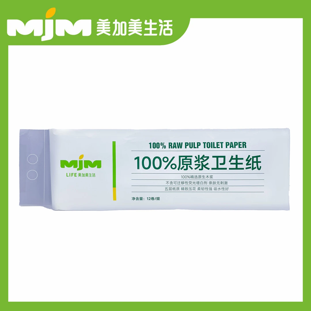MJM 100%原浆卫生纸12卷/提