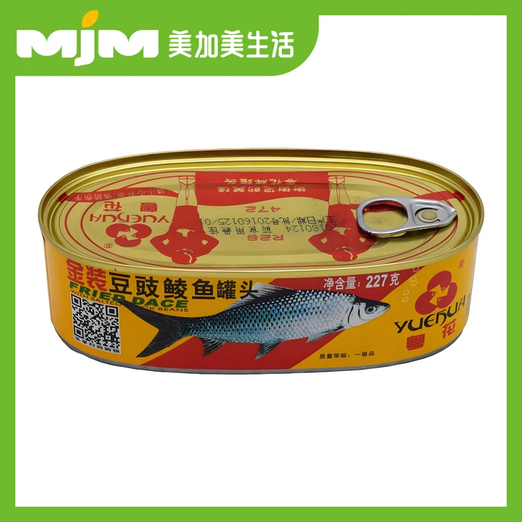 粤花牌金装豆豉鱼227g海鲜罐头豆豉鱼罐头