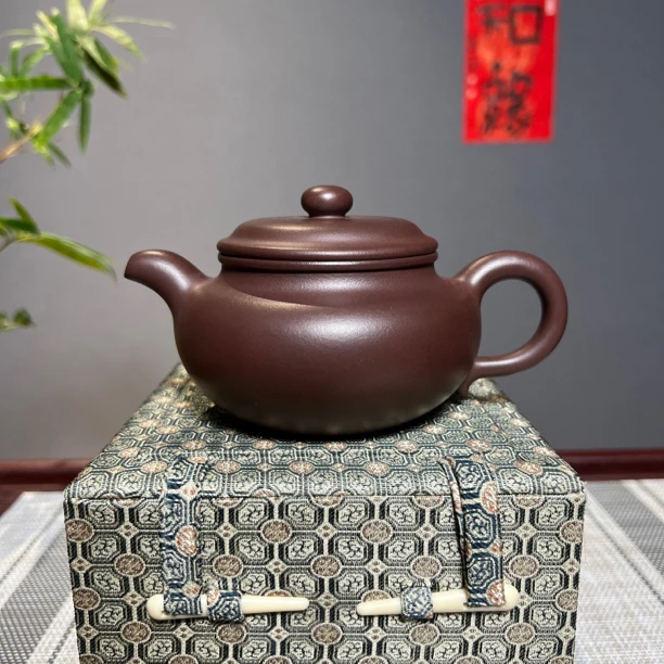 包浆快！大品仿古·陈腐老紫泥·260cc·宜兴紫砂壶