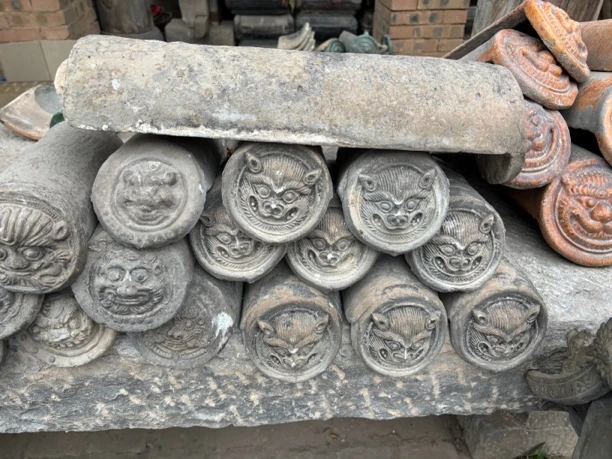 瓦当，猫头，清代装饰艺术