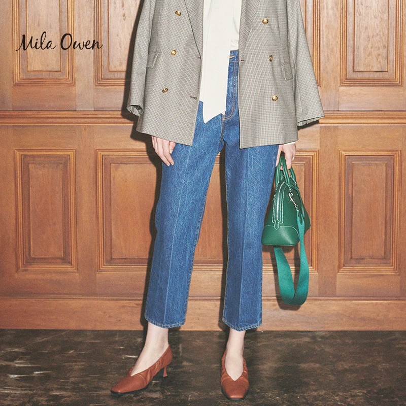 Mila Owen 2023春季新款日系休闲锥形牛仔裤通勤女09WFP224065
