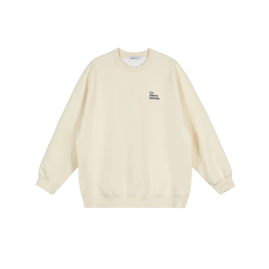 【刺绣中长】宽松圆领卫衣女字母刺绣套头长袖百搭时尚休闲春季