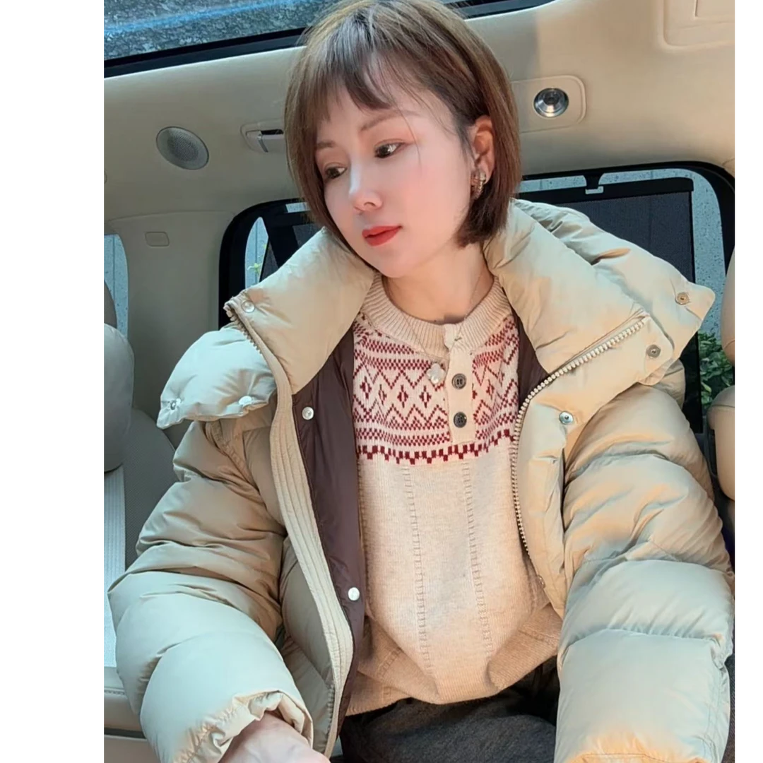 23 艾米--【法式提花】冬季软糯舒适圆领半扣针织套头毛衣