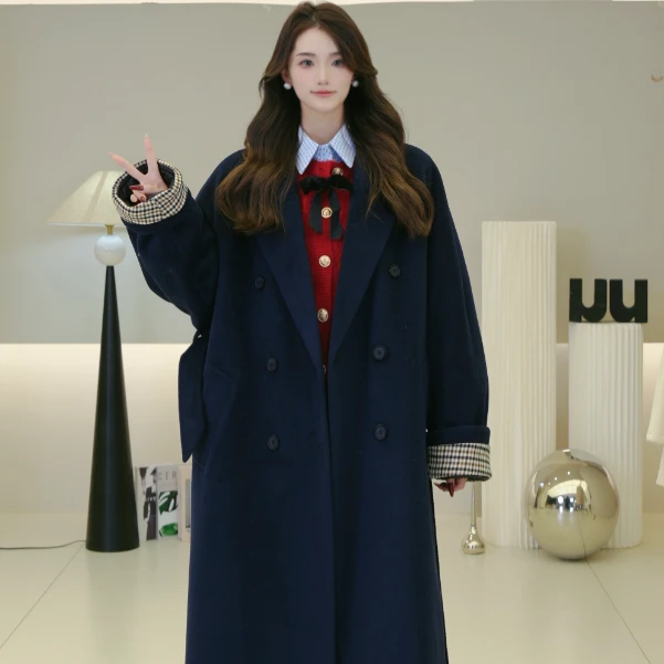 tonlion/唐狮毛呢外套女小个子2024新款秋冬季高级感赫本风TSD002
